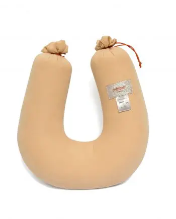 Aufschnitt-Nackenring-Sausage-Neck-Pillow-Nackenkissen-gelb