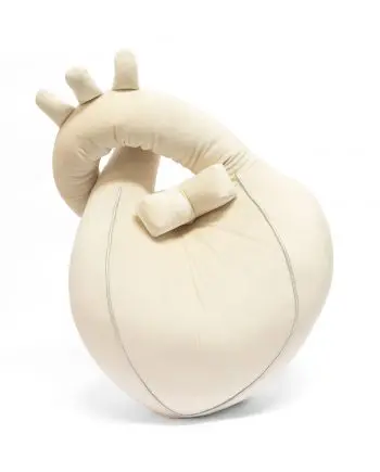 Das Herzkissen als Symbol der Stärke und Macht, aber auch der Liebe. Das Herzkissen zählte ursprünglich zu unserer Organkollektion, doch es konnte sich in kürzester Zeit zu einem Herzensbrecher hocharbeiten. Ein wunderschönes prall gefülltes Herzkissen, dessen Form zum genaueren Hinschauen verleitet. Aorta und Hohlvene sind ineinander verschlingbar. Das Material ist ein besonders weicher Samt in 2 unterschiedlichen Farbnuancen. Der eingesetzte silbernen Keder beschreibt abstrahiert die Herzkranzgefäße auf der Oberfläche des Herzens und ist passgenau eingesetzt. Dieses Detail vereint Eleganz und hoher Handwerkskunst in einem.