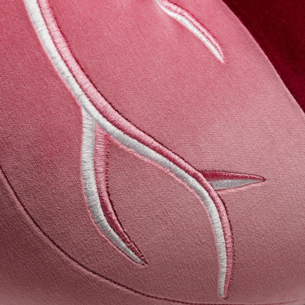 Herzkissen (groß) mit Stickerei